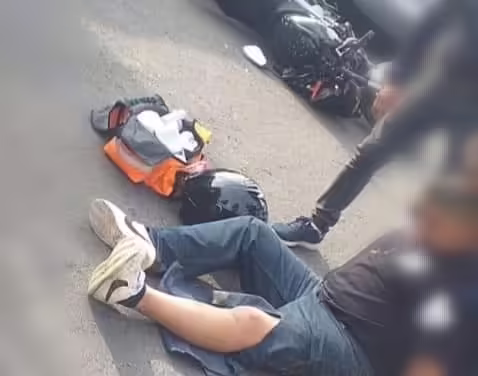Motociclista lesionado en la Colonia Miguel Hidalgo de Xalapa