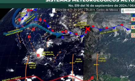 Nuevo frente frío ocasionará lluvias en varias regiones del país