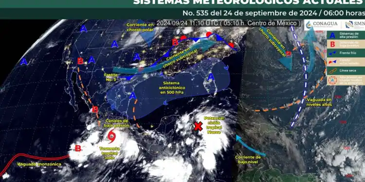 John traerá lluvias intensas a México: ¿Qué estados serán los afectados?