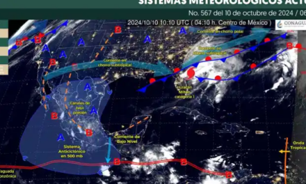 SE PRONOSTICAN LLUVIAS FUERTES EN EL OCCIDENTE, SUR Y SURESTE DE MÉXICO