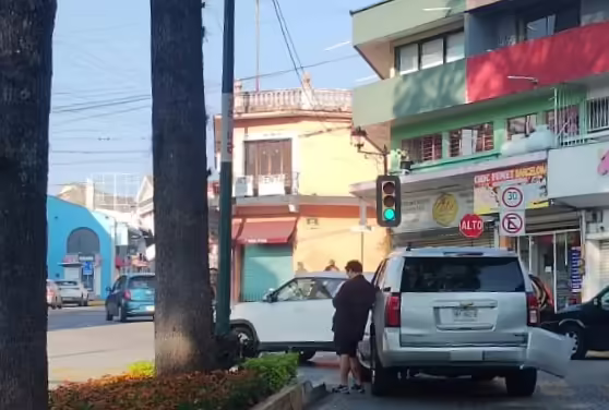 Accidente de tránsito en la zona centro de Xalapa