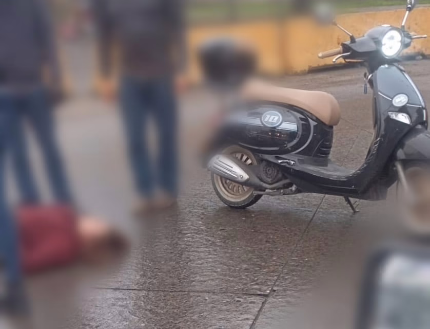 Motociclista lesionada en Pípila y Joaquín Arroniz