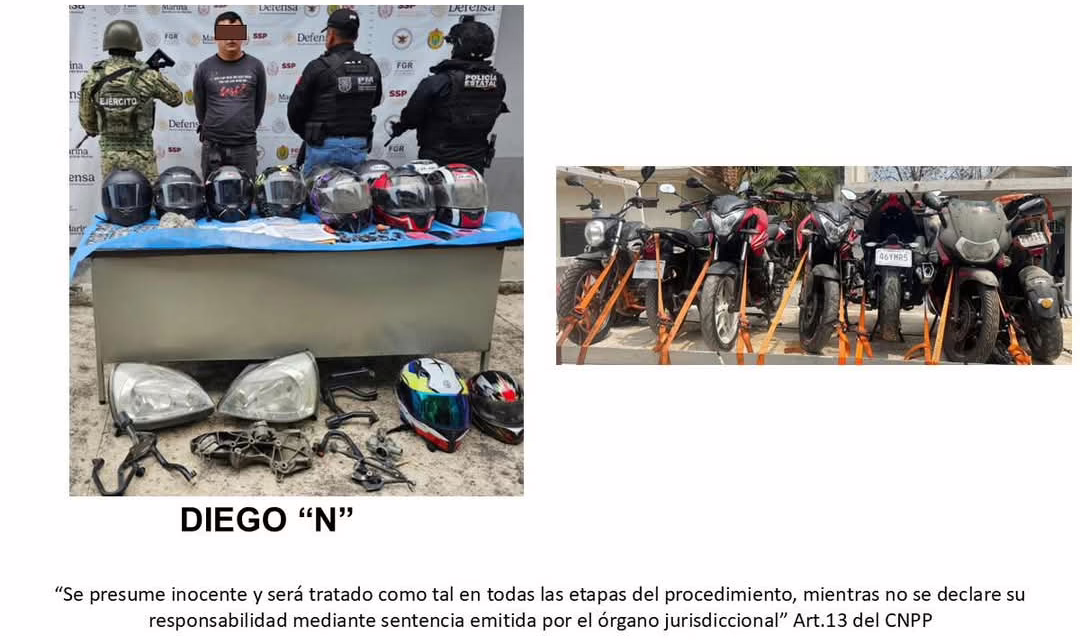 UNA PERSONA DETENIDA, VEHÍCULOS Y OBJETOS ASEGURADOS EN XALAPA