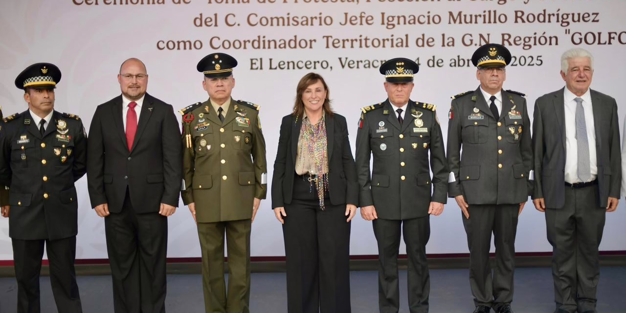 En El Lencero se lleva a cabo la Toma de Protesta del Comisario de la Zona Golfo de la Guardia Nacional en presencia de la gobernadora Roció Nahle