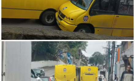Chocan dos autobuses de la misma línea