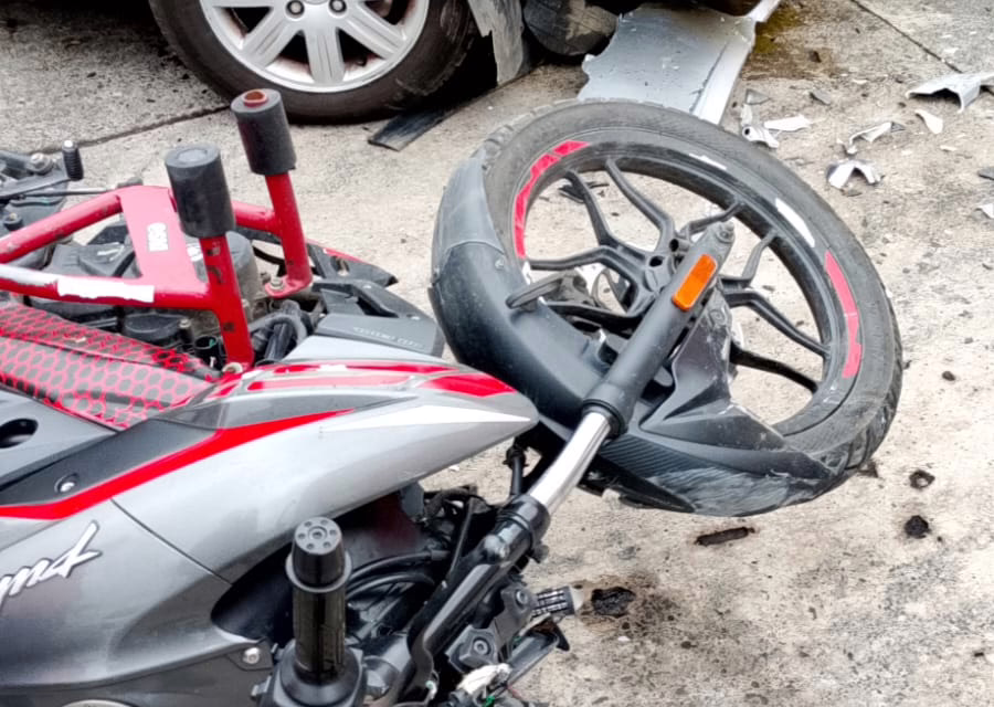 Motociclista lesionado en la calle Mérida
