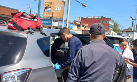 Accidente de tránsito a la altura de la Colonia 21 de Marzo