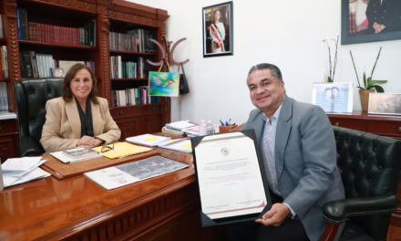 Gobernadora recibe al nuevo magistrado del TEV