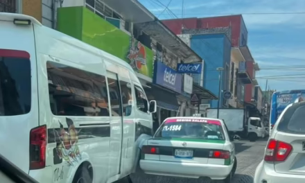 Accidente de tránsito en la zona centro de Xalapa