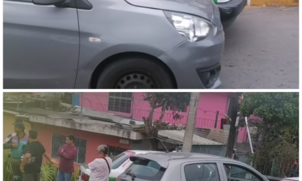 Accidente de tránsito en la zona de Jardines de Xalapa