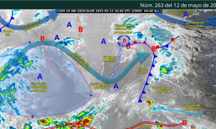 SE PRONOSTICAN LLUVIAS PUNTUALES FUERTES EN EL SUR Y SURESTE DEL PAÍS