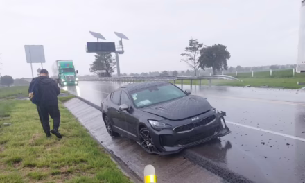 Accidente en la autopista Amozoc-Perote Libramiento Perote Directo.