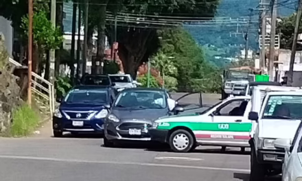 Accidente de tránsito en la calle Chilpancingo, Xalapa