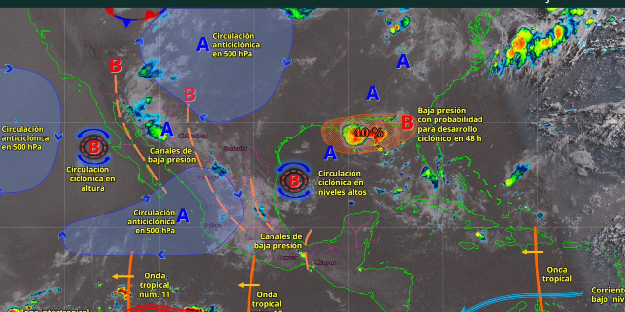 SE PRONOSTICAN LLUVIAS PUNTUALES INTENSAS EN JALISCO, COLIMA Y MICHOACÁN