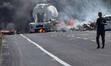 VIDEO: Accidente en la autopista Amozoc-Perote, un tráiler se incendió