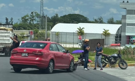 Motociclista lesionado a la altura La Pradera