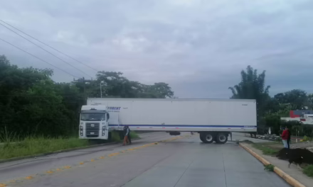 Derrapa tráiler en la carretera Las Trancas – Coatepec