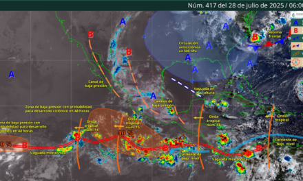SE PRONOSTICAN LLUVIAS INTENSAS EN OAXACA Y EL SUR DE VERACRUZ