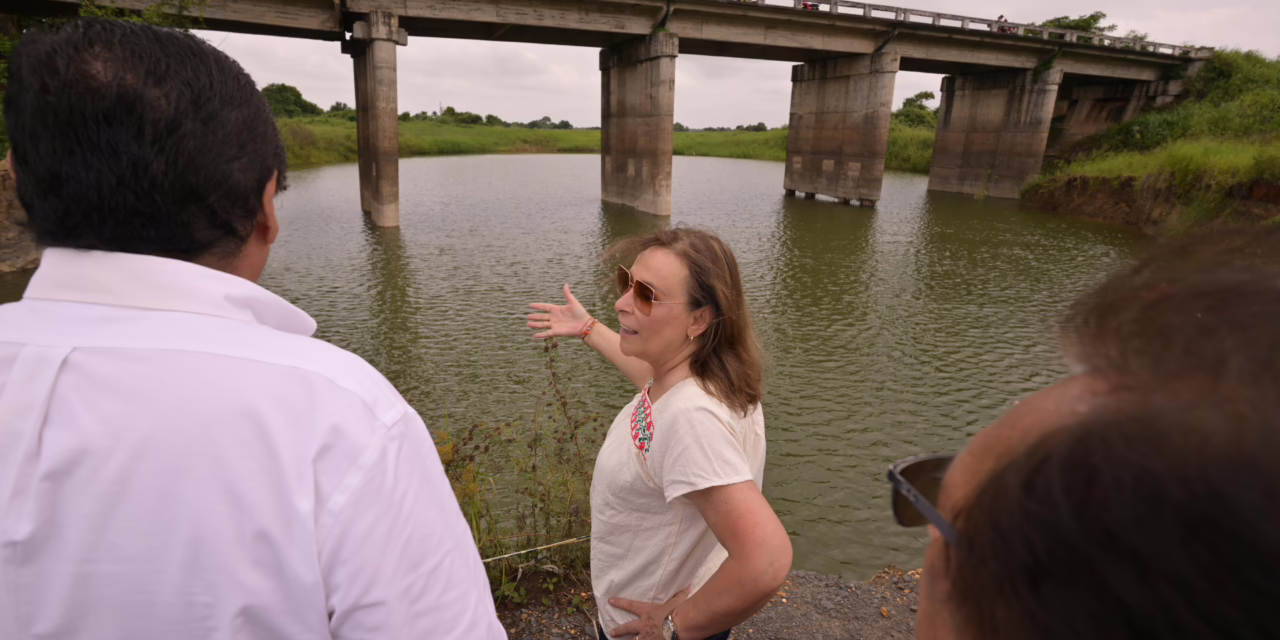 Riesgo atendido, gobernadora Rocío Nahle reconstruirá el puente El Mostal