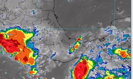 SE PREVÉN LLUVIAS INTENSAS EN EL SUR DE VERACRUZ, TABASCO, OAXACA Y CHIAPAS, FUERTES EN PUEBLA Y CAMPECHE
