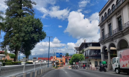 Se observa tiempo despejado a medio nublado de norte al centro de Veracruz, mientras que en las cuencas del sur predomina el cielo mayormente nublado