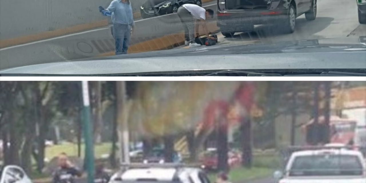 Accidente en la avenida Lázaro Cárdenas, una patrulla y un vehículo particular