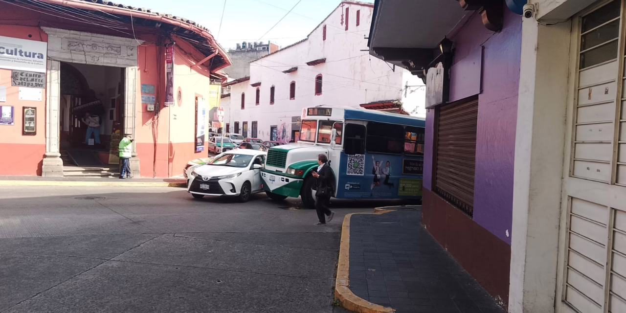 Accidente de tránsito en la zona centro de Xalapa