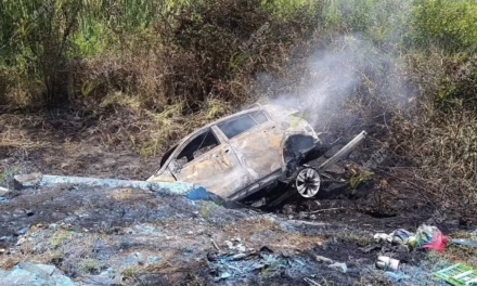 Choca y se incendia en la autopista Cardel- Poza Rica