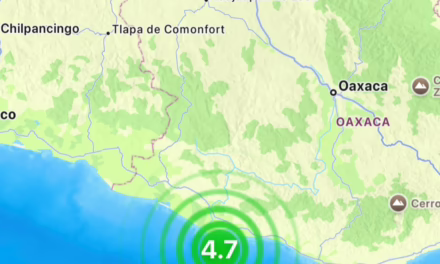 Este jueves, se registró un sismo de magnitud 4.7 en Oaxaca