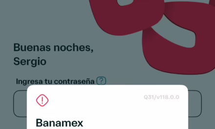 BANAMEX PRESENTA FALLAS EN SU APLICACIÓN BANCARIA