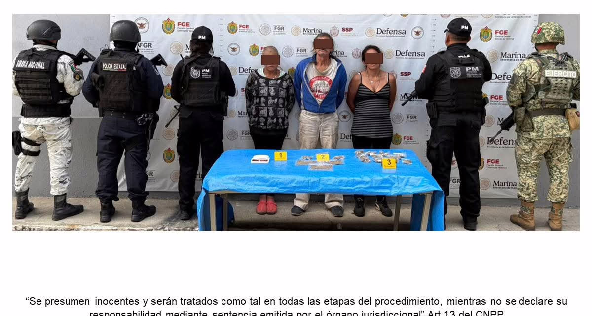 EN XALAPA,  TRES PERSONAS DETENIDAS Y OBJETOS ASEGURADOS EN OPERATIVO DE CATEO CON FUERZAS FEDERALES Y ESTATALES