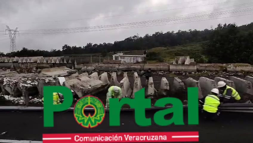 Accidente de tráiler en la autopista Xalapa-Perote