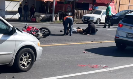 Motociclistas lesionados en la carretera Xalapa-Perote, a la altura de El Rosario