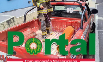 Controlan Bomberos fuga de gas en el centro de Xalapa