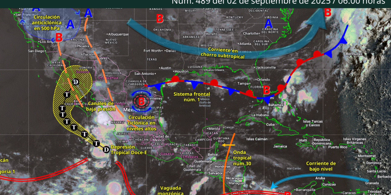SE PRONOSTICAN LLUVIAS PUNTUALES INTENSAS EN SONORA, SINALOA, CHIHUAHUA, DURANGO, NUEVO LEÓN, SAN LUIS POTOSÍ Y TAMAULIPAS