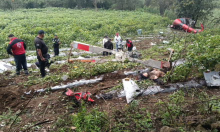  Un helicóptero se desplomó este martes en la zona de Tepetlixpa, Estado de México