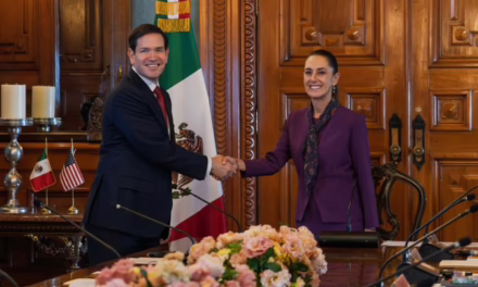 Sheinbaum y Marco Rubio, Secretario de Estado de EU se reúnen en Palacio Nacional