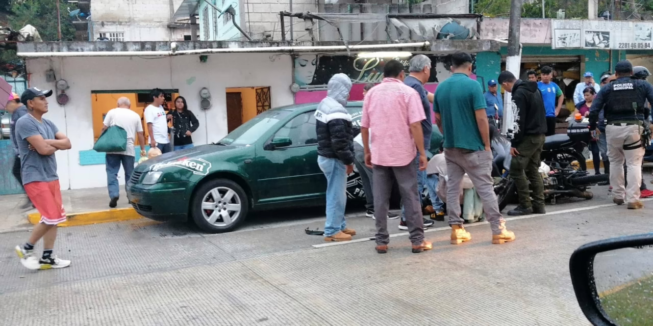 Motociclista lesionado en la avenida Rébsamen