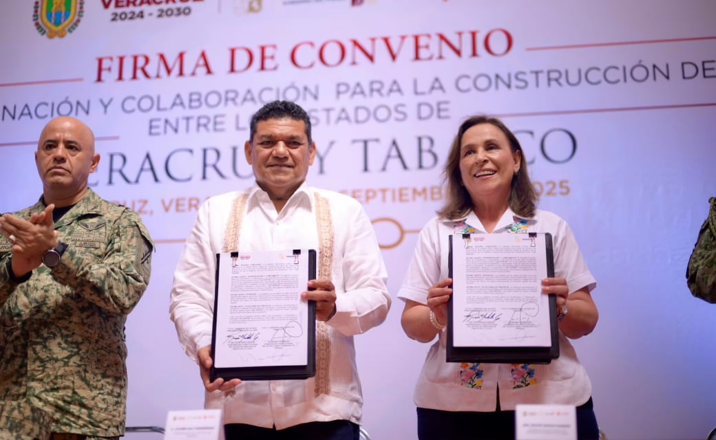 Veracruz y Tabasco firman convenio de seguridad para blindar la frontera sur