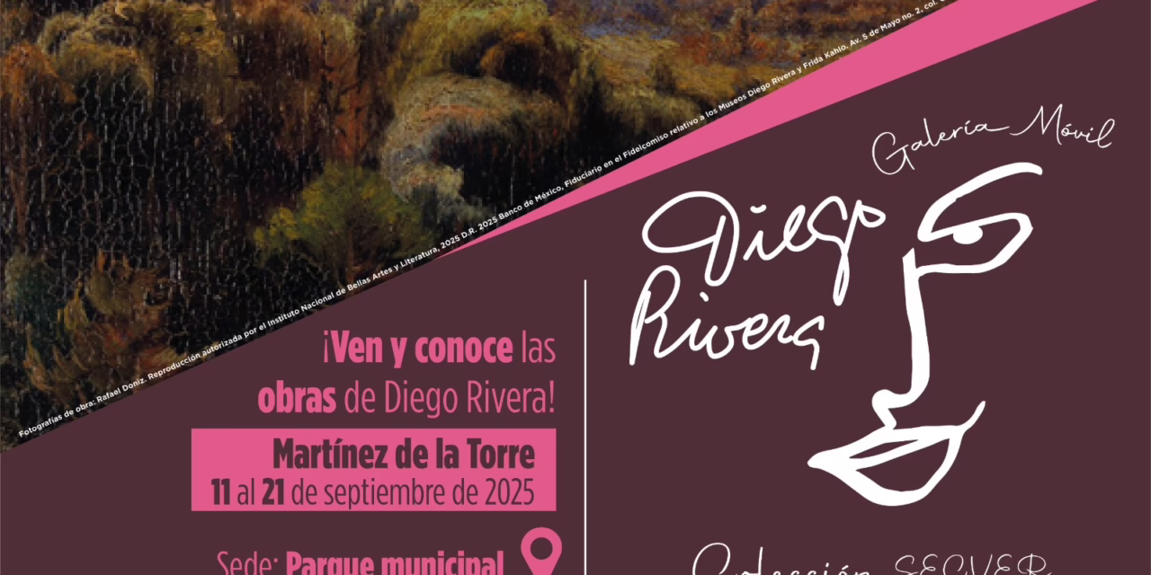 Llega a Martínez de la Torre, Galería Móvil 2025 con obras de Diego Rivera