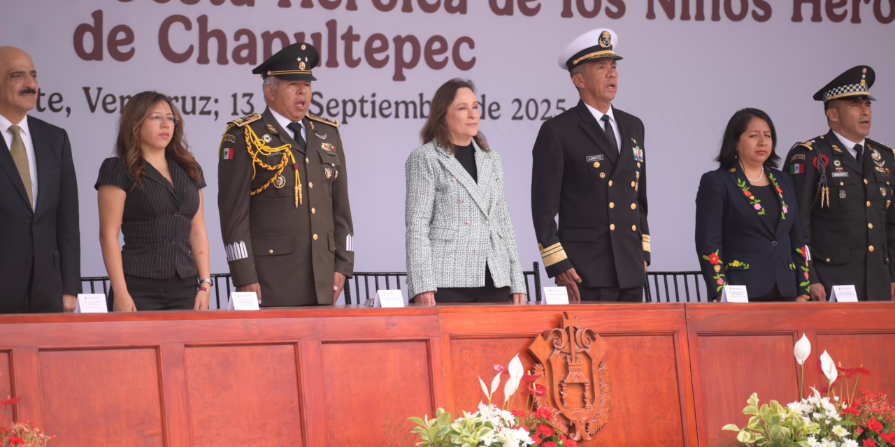 Valentía de los Niños Héroes recordatorio para luchar por un Veracruz justo y unido: Gobernadora