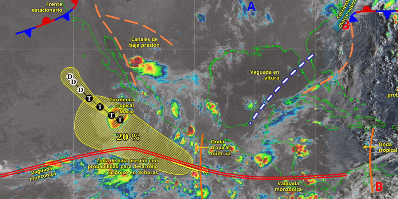 LLUVIAS INTENSAS EN ZONAS DE SONORA, CHIHUAHUA, SINALOA, NAYARIT, PUEBLA, VERACRUZ, OAXACA Y CHIAPAS
