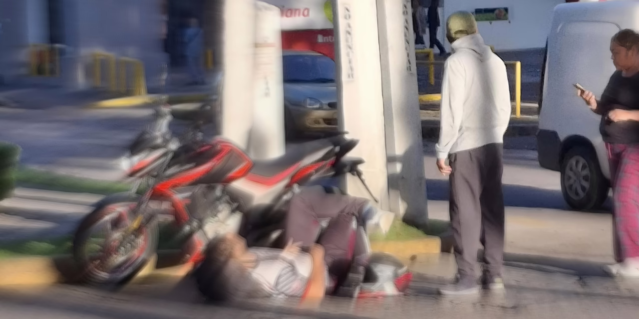 Motociclista lesionado en la avenida Xalapa