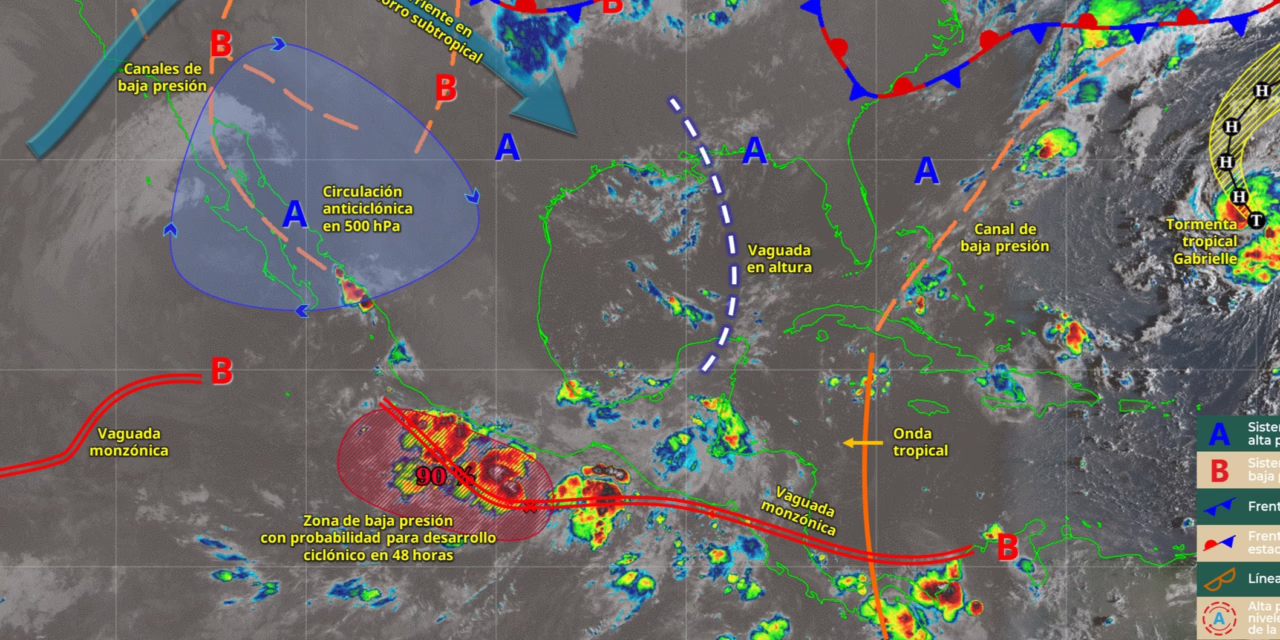 LLUVIAS INTENSAS EN ZONAS DE GUERRERO, OAXACA, CHIAPAS, VERACRUZ, TABASCO Y CAMPECHE