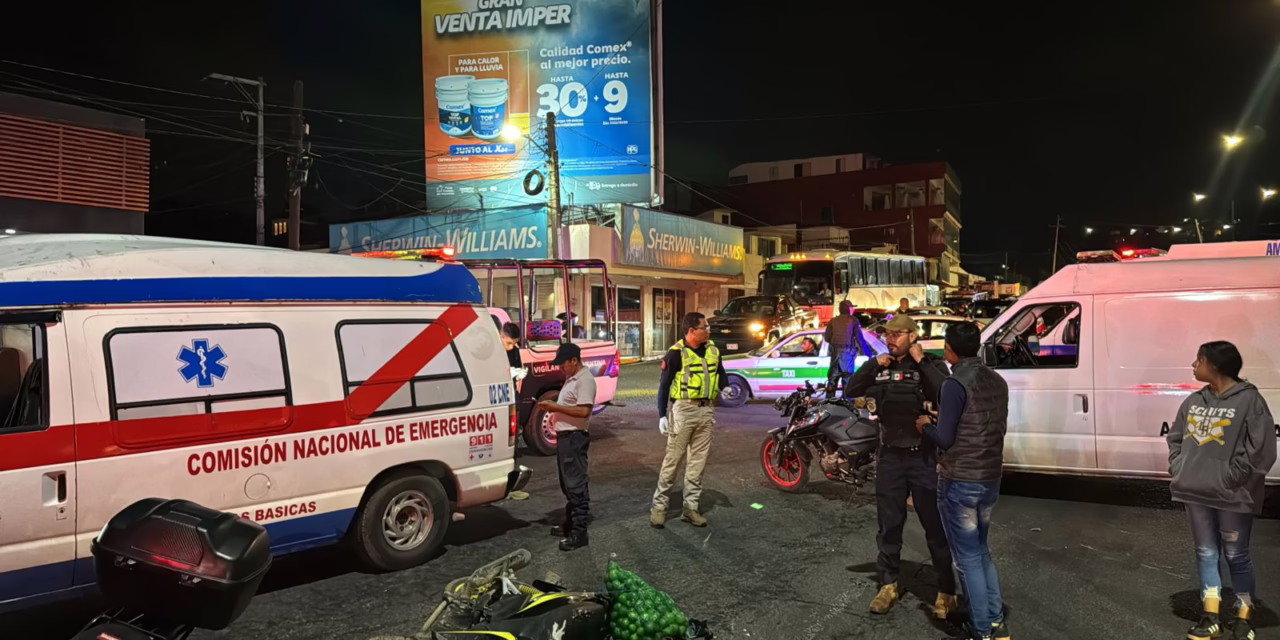 Chocan dos motocicletas en el bulevar Xalapa -Banderilla