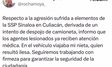 Nieta del gobernador Rocha Moya ilesa tras ataque en Culiacán
