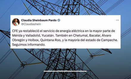 Se registra apagón en Campeche, Yucatán y Quintana Roo; La Presidenta detalla la causa