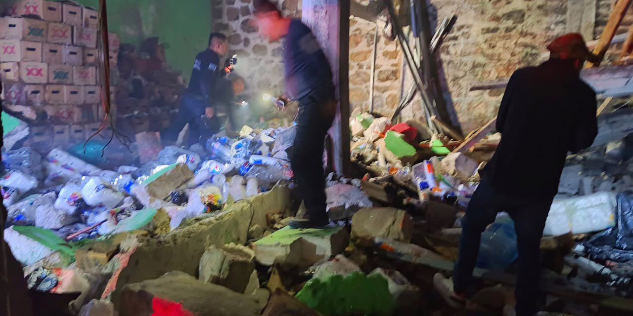 Explosión por pirotecnia en Huehuetlán El Grande 