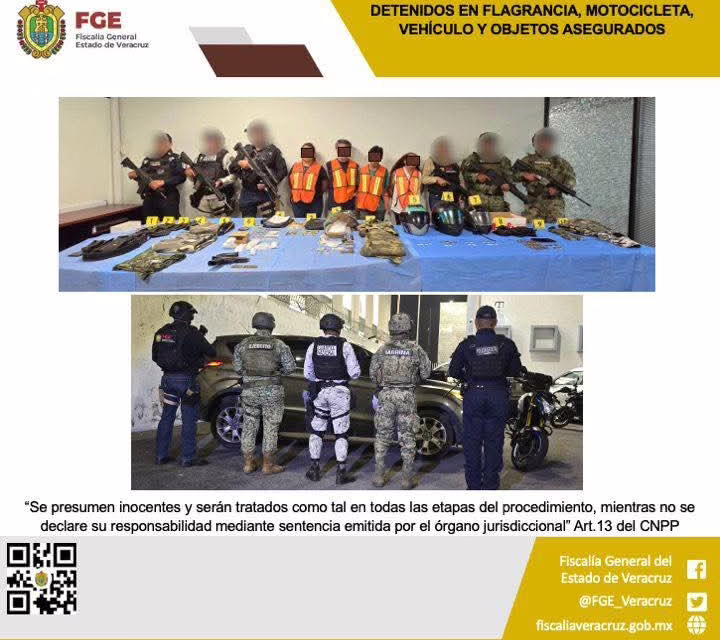 CUATRO PERSONAS DETENIDAS Y OBJETOS ASEGURADOS EN OPERATIVO DE CATEO CON FUERZAS FEDERALES Y ESTATALES EN ORIZABA