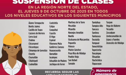 Gobierno del Estado mantiene suspensión de clases en 58 municipios ante continuidad del temporal lluvioso
